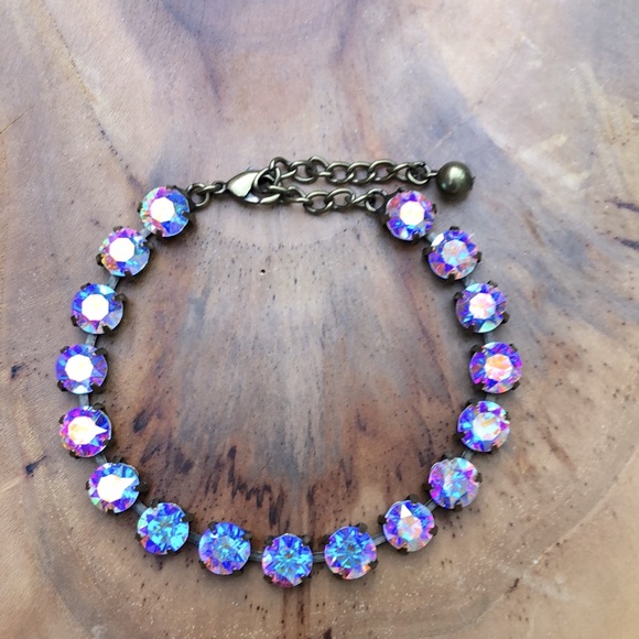 Aurora Borealis Crystal Tennis Bracelet - Picture 10 of 13